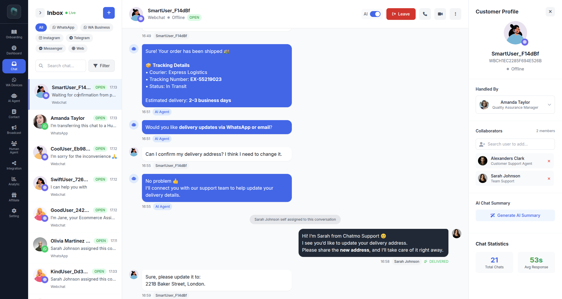Chatmo ChatMo - AI Messaging Solution for Your Business