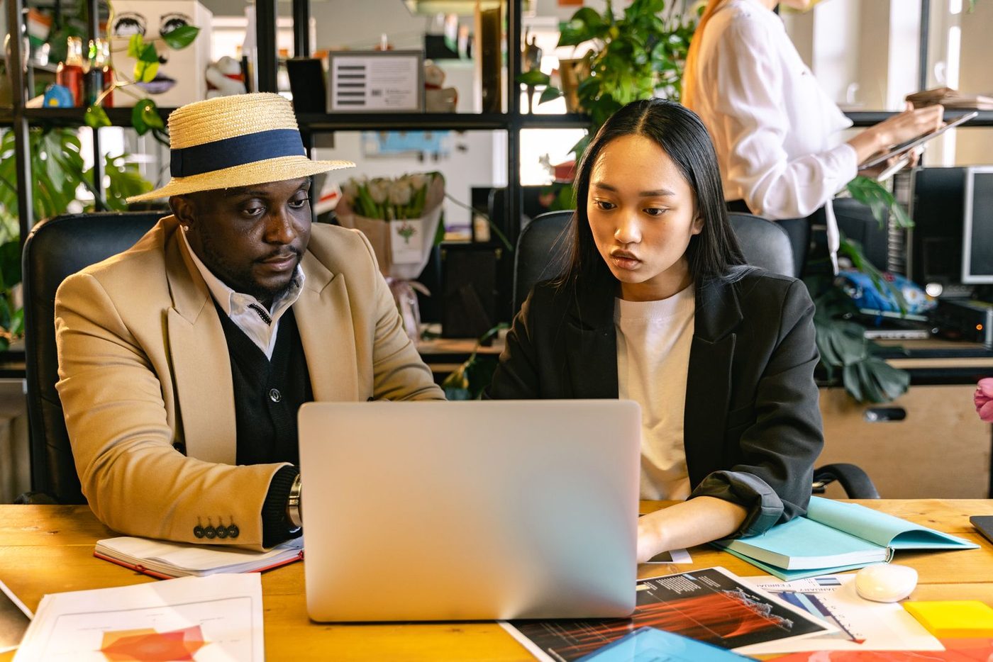 Partners reviewing client results together
