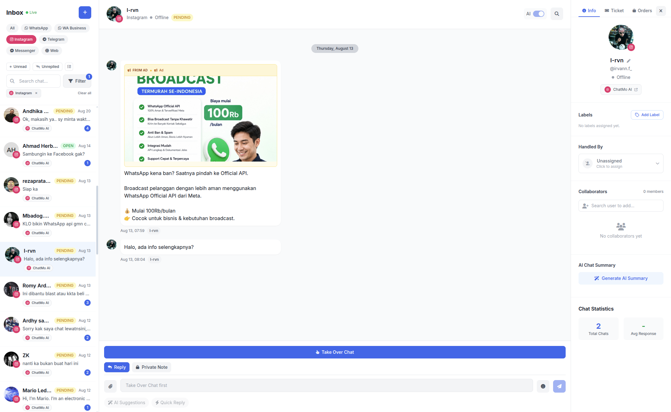 inbox instagram